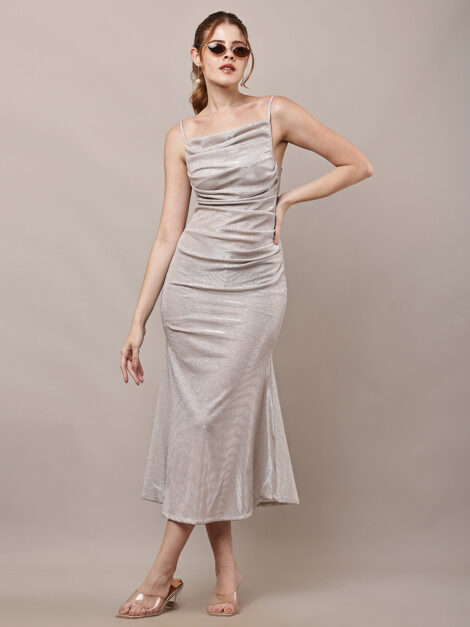 Women's Shoulder Straps Gown Maxi Dress