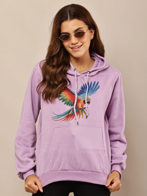 Women Graphic Printed Hooded Sweatshirt